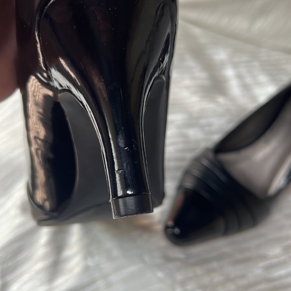 Kelly & Katie Black Patent Leather Stiletto Shoes / Heels Size 8.5, 3” Heel - Picture 12 of 16